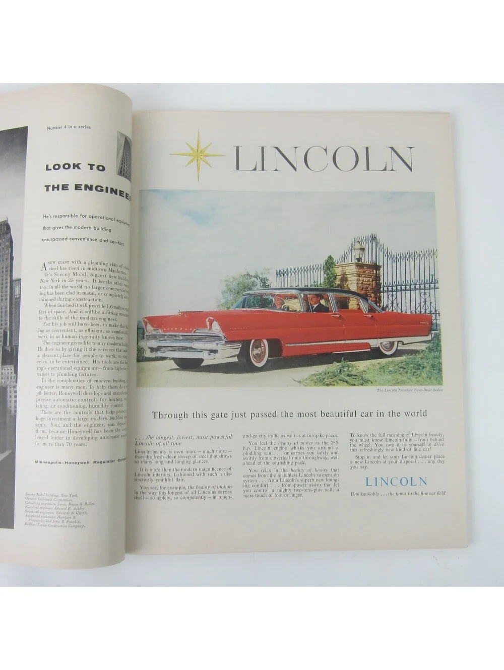Vintage FORTUNE Magazine June 1956 Ford, Oldsmobile, Mack, Buick, Lincoln, GM Ad